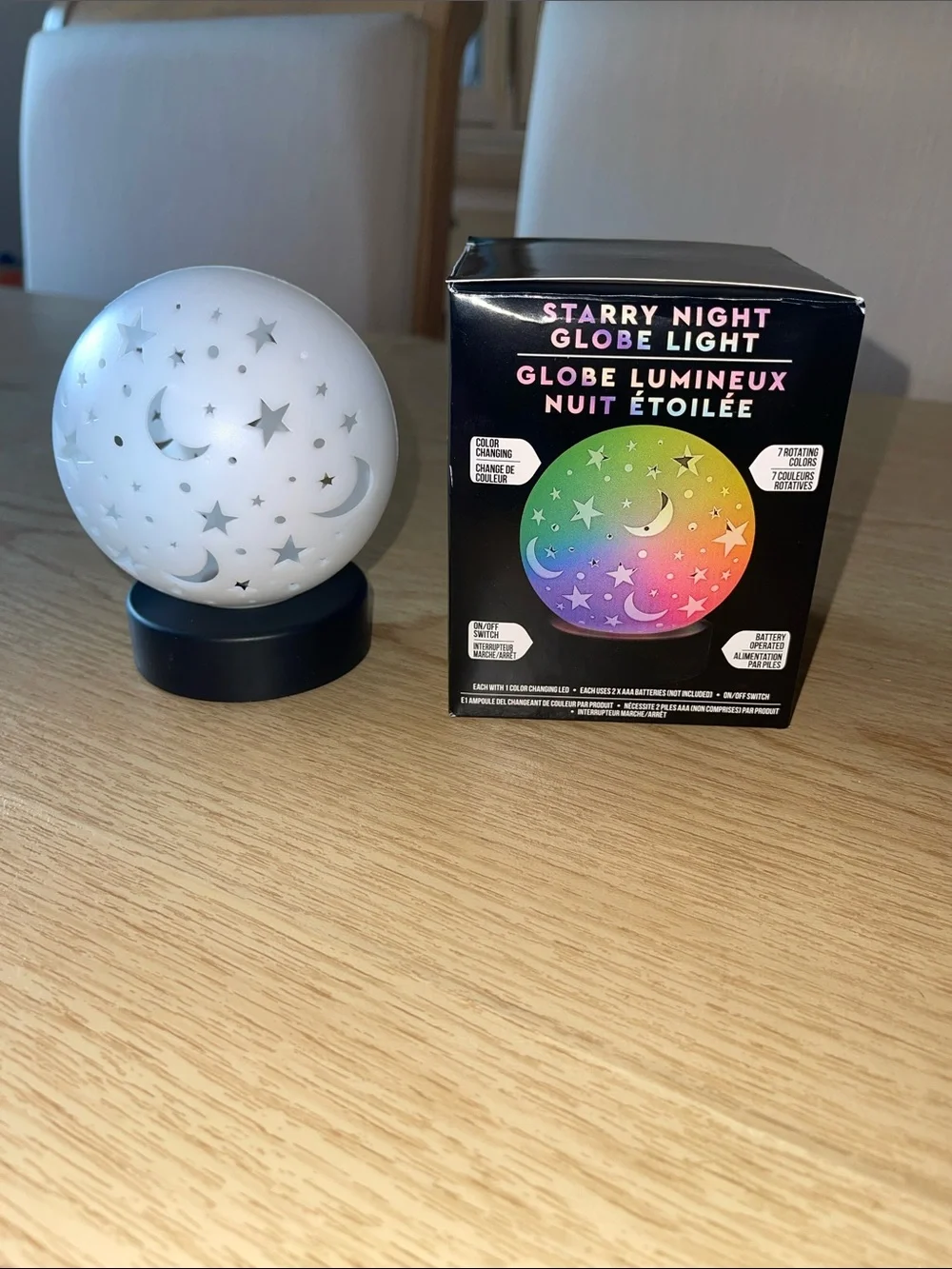 Globe Light - Color-Changing Rainbow Moon & Stars
